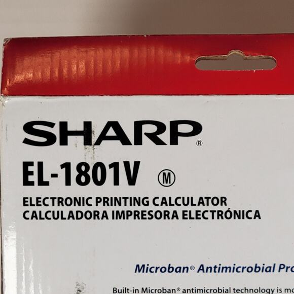 Sharp EL-1801V Printing Calculator 12-Digit 2-Color Display Tested Works - Picture 8 of 16